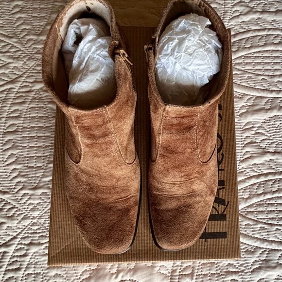 Franco Sarto Brown Suede heeled boots 8.5M - Picture 2 of 6